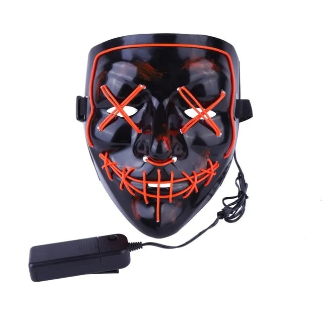 Halloween Mask LED Light Up Party Masks The Purge Election Year Great Funny Masks Festival Cosplay Costume Supplies Glow In Dark