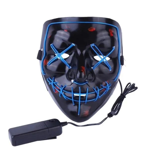 Halloween Mask LED Light Up Party Masks The Purge Election Year Great Funny Masks Festival Cosplay Costume Supplies Glow In Dark