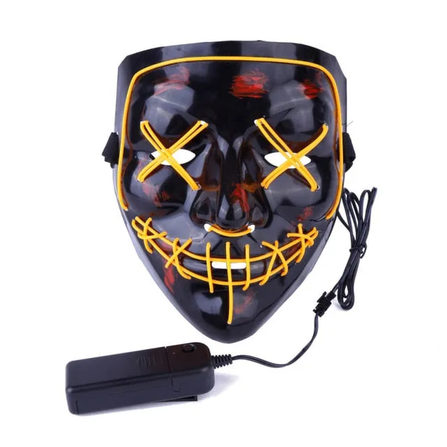 Halloween Mask LED Light Up Party Masks The Purge Election Year Great Funny Masks Festival Cosplay Costume Supplies Glow In Dark