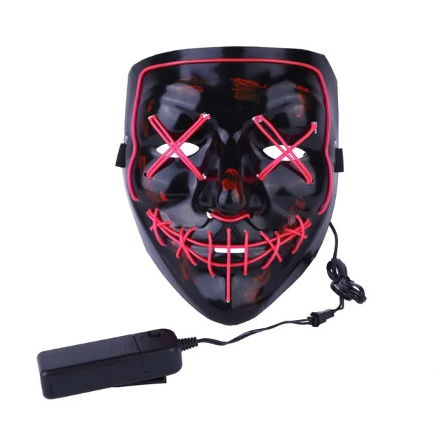 Halloween Mask LED Light Up Party Masks The Purge Election Year Great Funny Masks Festival Cosplay Costume Supplies Glow In Dark