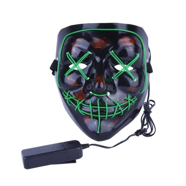 Halloween Mask LED Light Up Party Masks The Purge Election Year Great Funny Masks Festival Cosplay Costume Supplies Glow In Dark