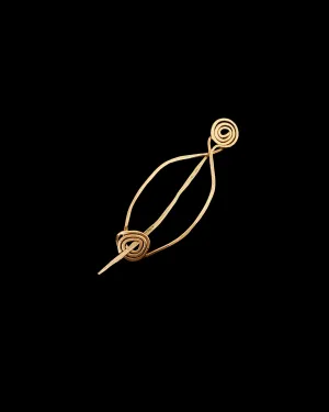Hammered Brass Hair Barrette