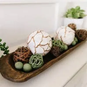 Hand Carved Dough Bowl (Large)