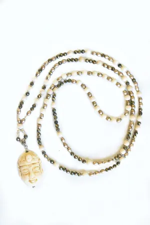 Hand Carved Long Buddha Necklace