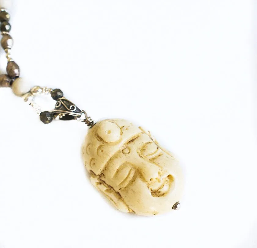 Hand Carved Long Buddha Necklace