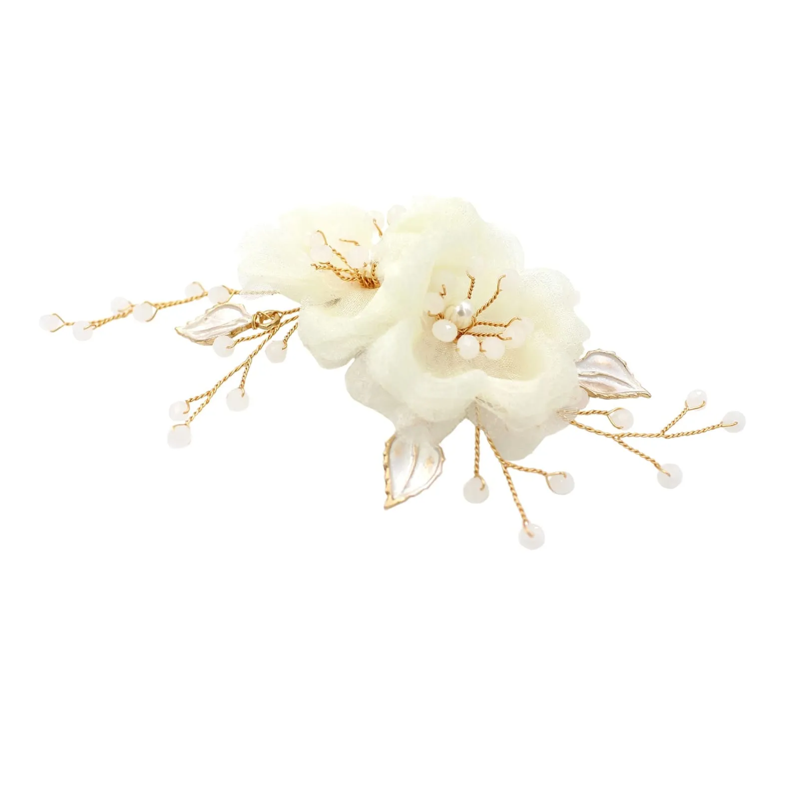 Handmade Chiffon Flowers Hairpin Suit Bridal Hair Wedding Headdress Accessory