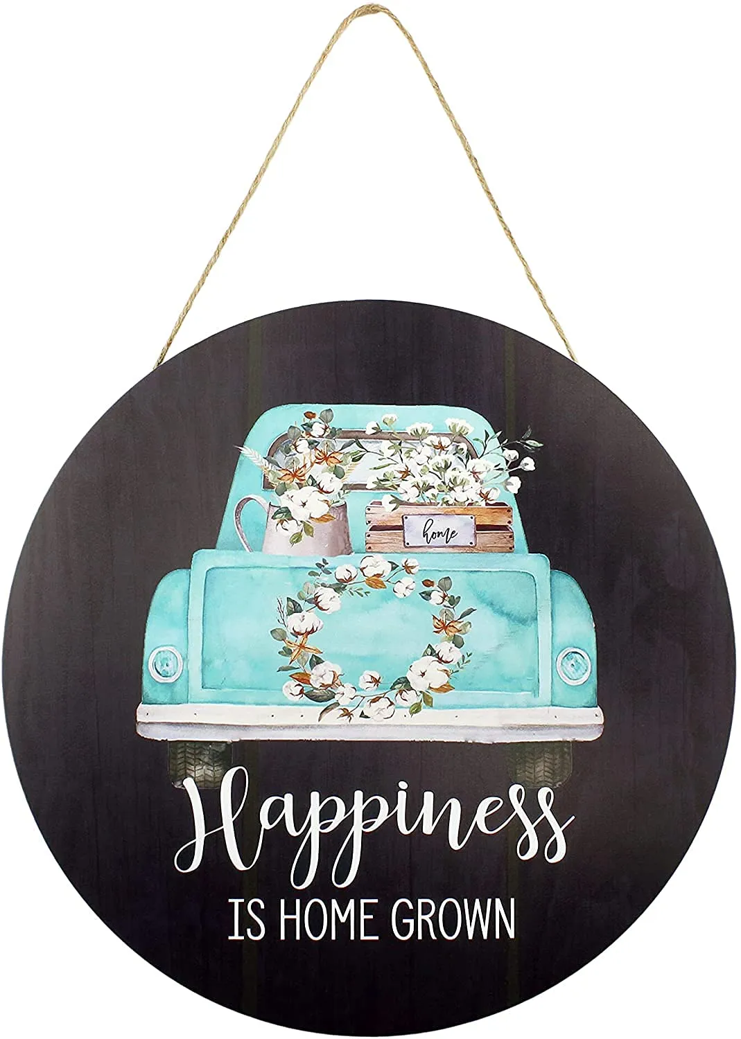 Happiness is Home Grown Rustic Door Sign