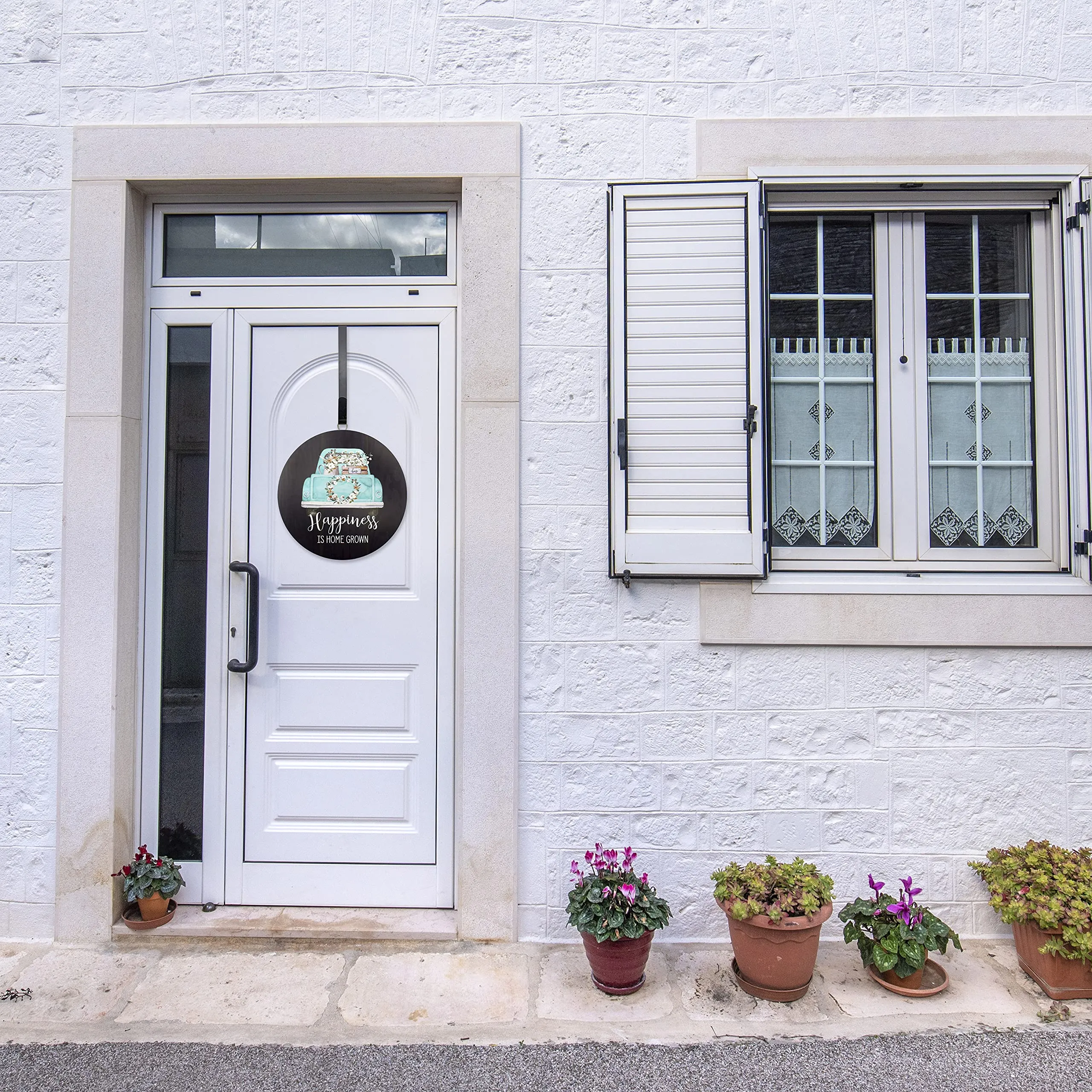 Happiness is Home Grown Rustic Door Sign