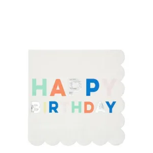 Happy Birthday Palette Large Napkins
