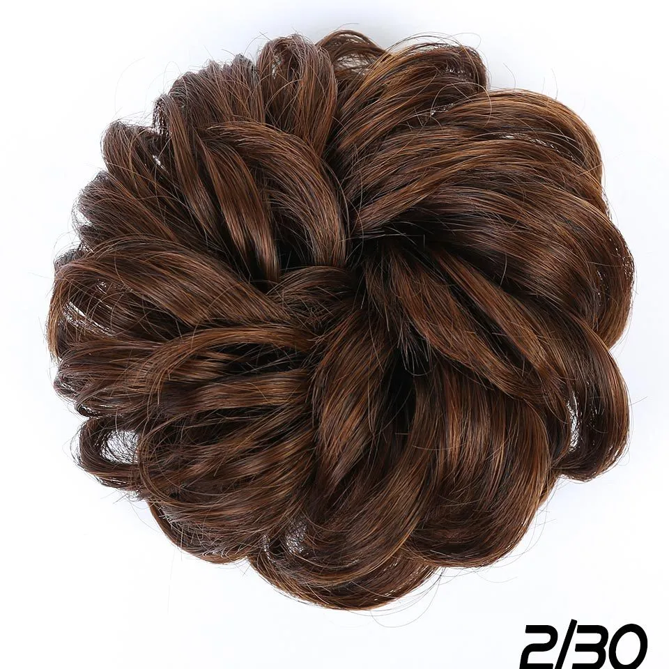 Heat Resistant Synthetic Fiber Messy Bun Hair Piece - Wavy Curly Hair Bun for Women