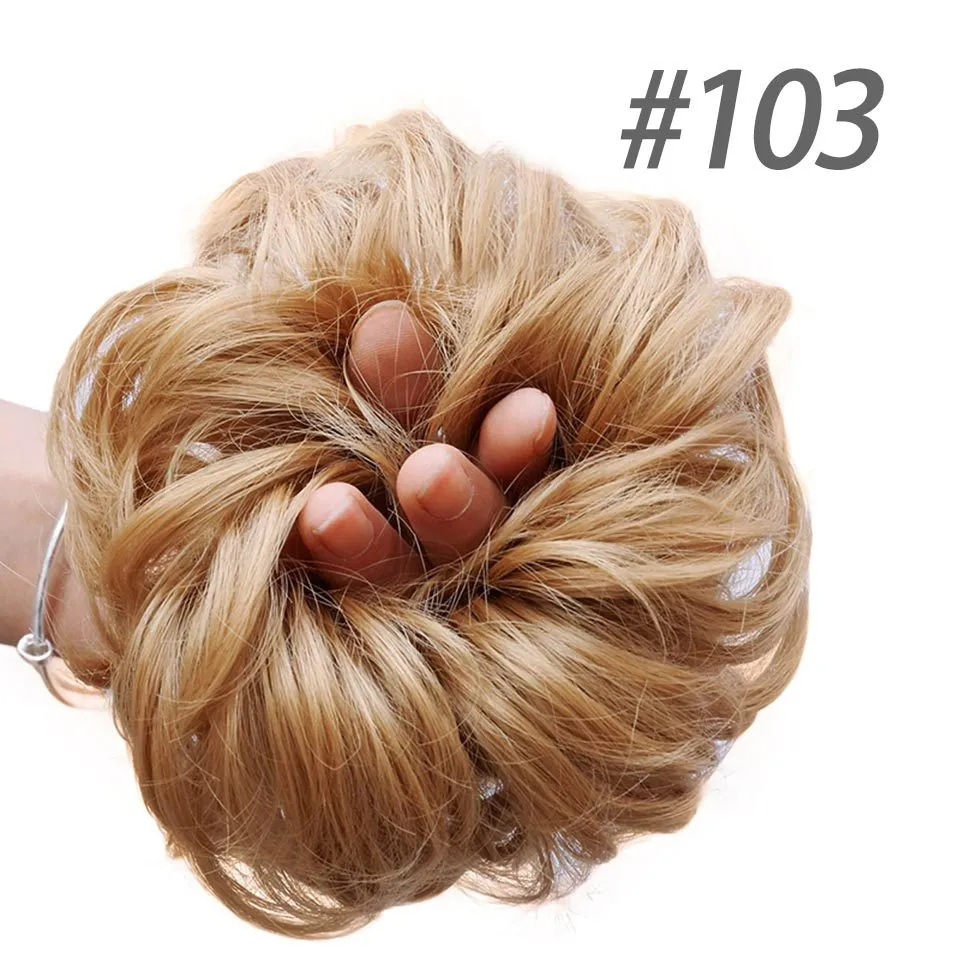 Heat Resistant Synthetic Fiber Messy Bun Hair Piece - Wavy Curly Hair Bun for Women