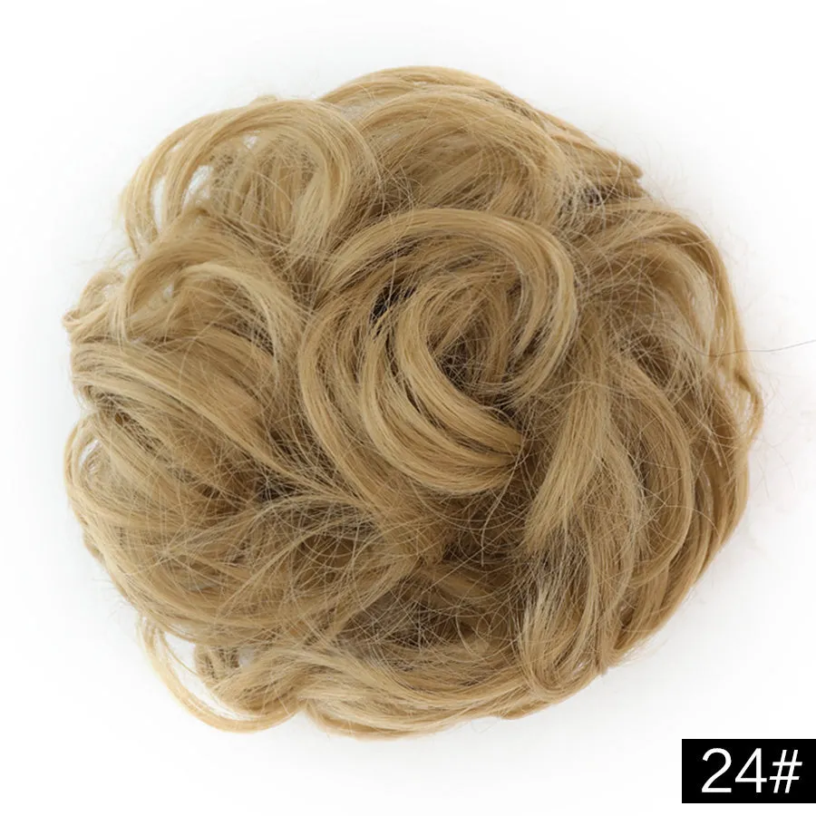 Heat Resistant Synthetic Fiber Messy Bun Hair Piece - Wavy Curly Hair Bun for Women