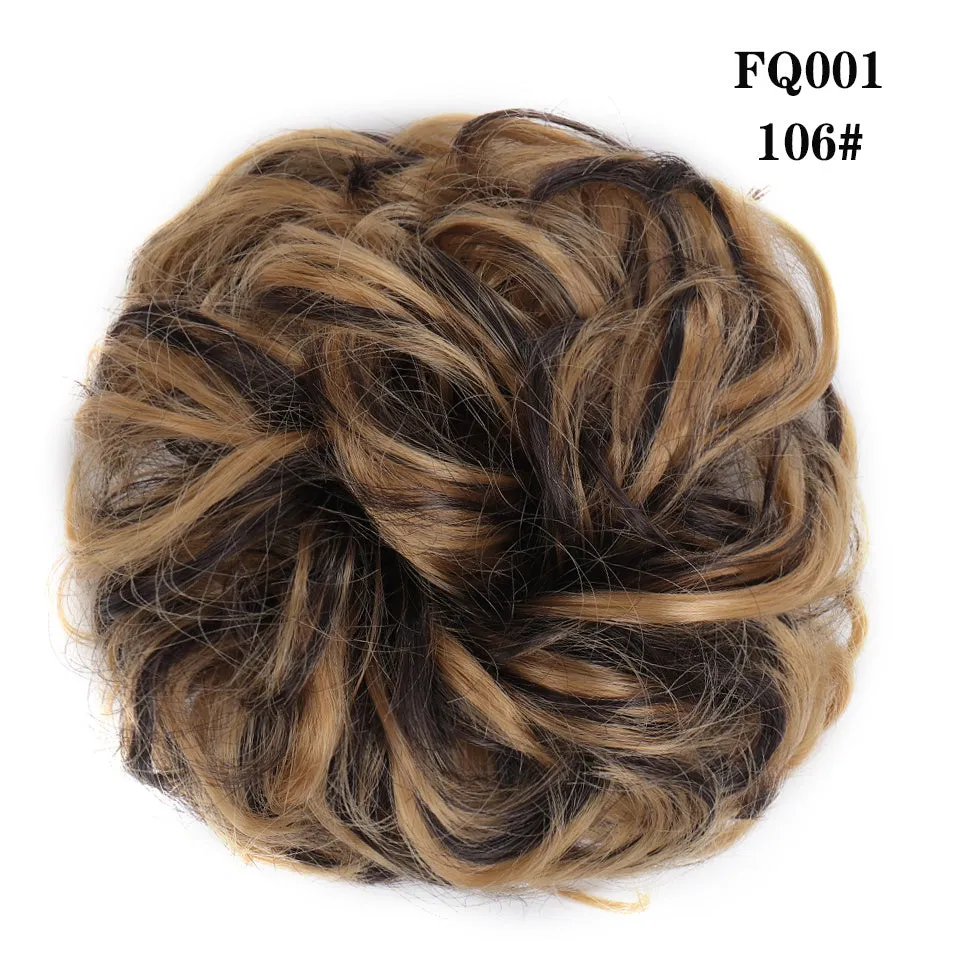 Heat Resistant Synthetic Fiber Messy Bun Hair Piece - Wavy Curly Hair Bun for Women