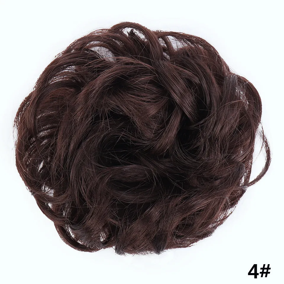 Heat Resistant Synthetic Fiber Messy Bun Hair Piece - Wavy Curly Hair Bun for Women