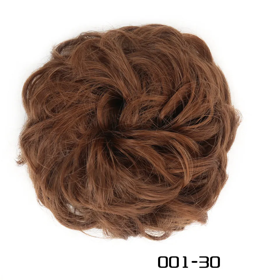 Heat Resistant Synthetic Fiber Messy Bun Hair Piece - Wavy Curly Hair Bun for Women