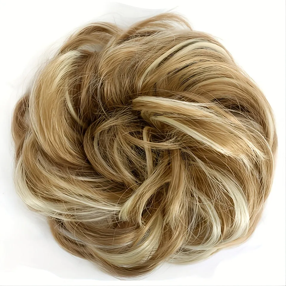 Heat Resistant Synthetic Fiber Messy Bun Hair Piece - Wavy Curly Hair Bun for Women
