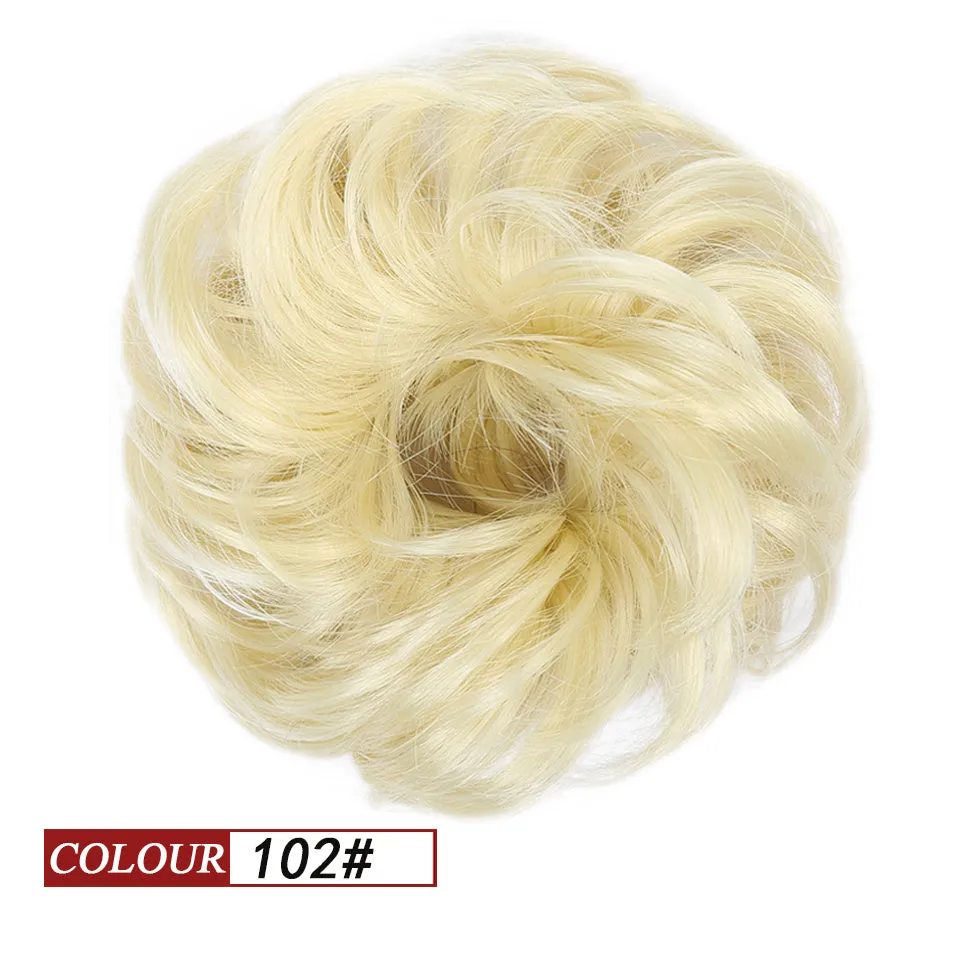 Heat Resistant Synthetic Fiber Messy Bun Hair Piece - Wavy Curly Hair Bun for Women