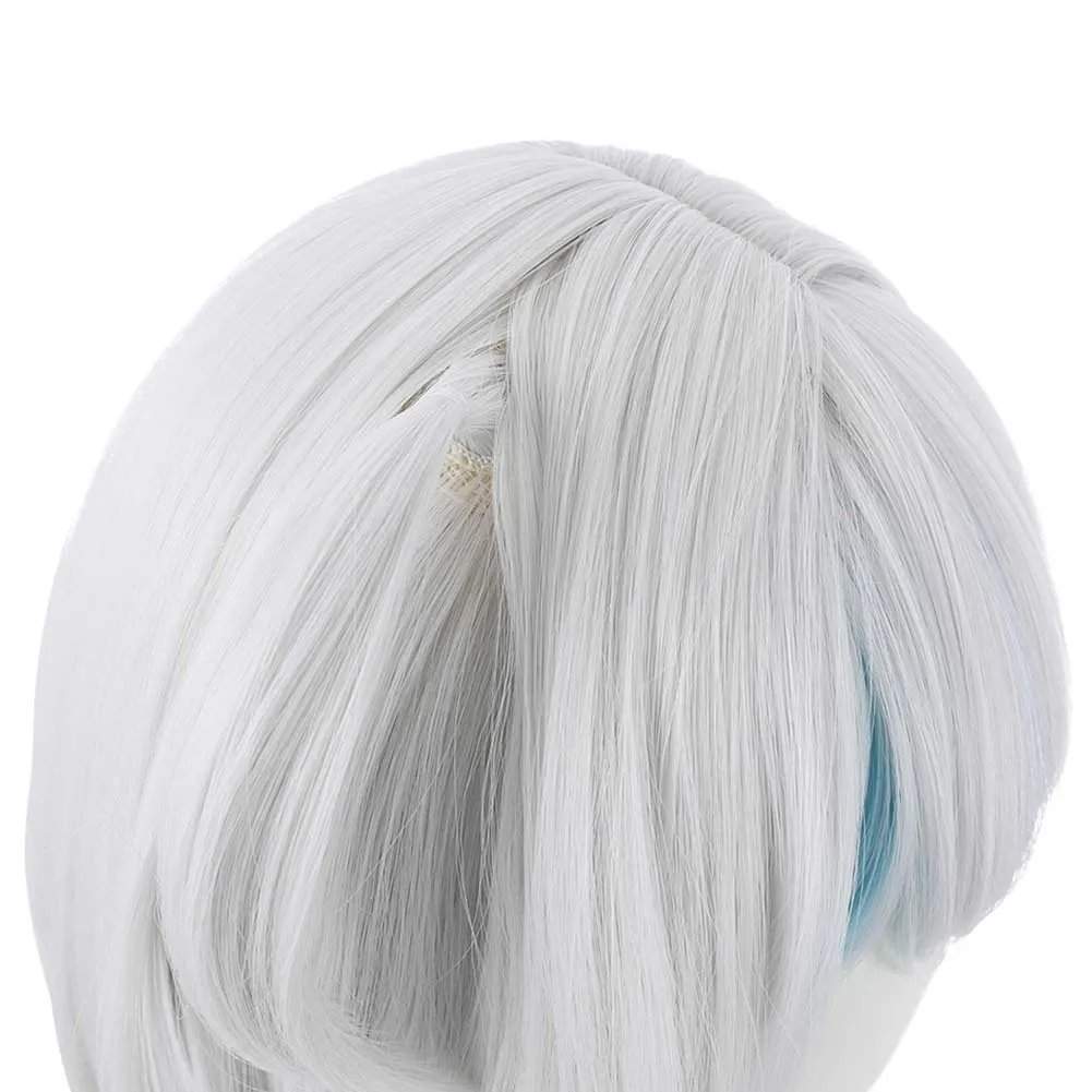 Hololive English VTuber Carnival Halloween Party Props Gawr Gura Cosplay Wig Heat Resistant Synthetic Hair