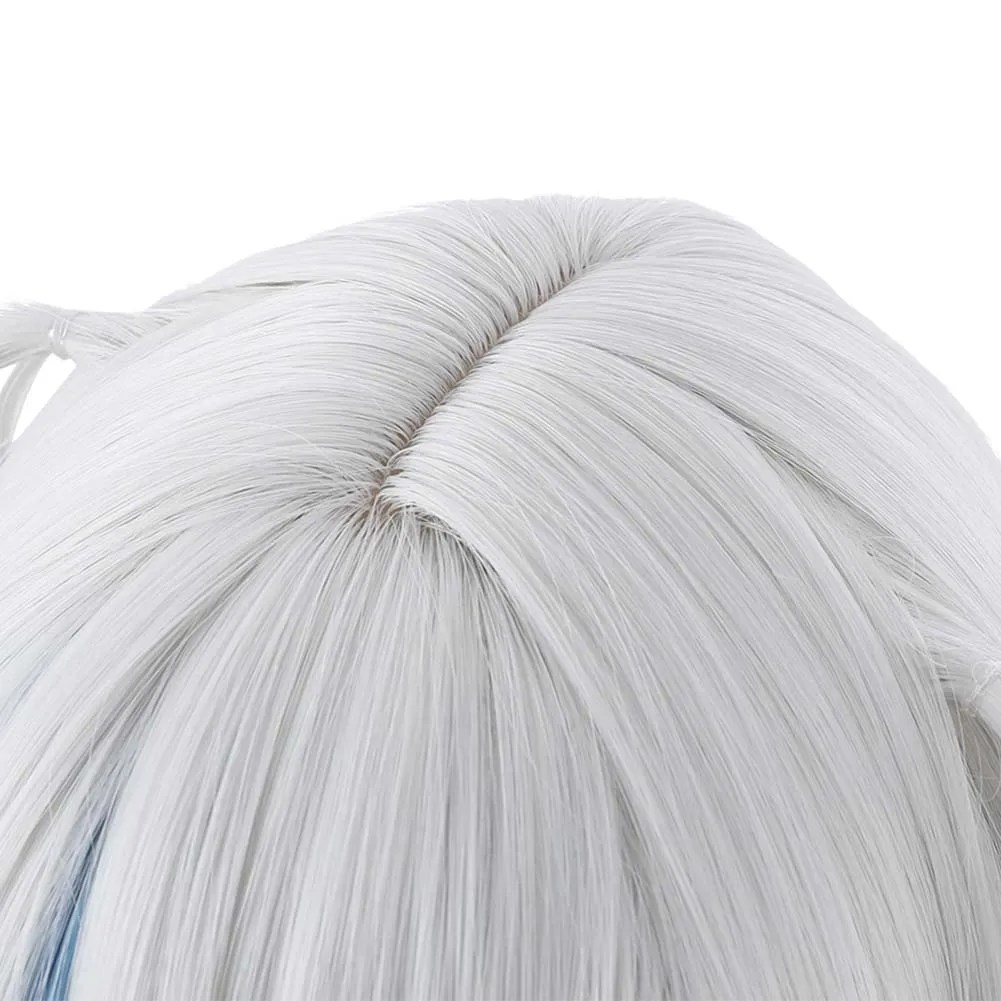 Hololive English VTuber Carnival Halloween Party Props Gawr Gura Cosplay Wig Heat Resistant Synthetic Hair