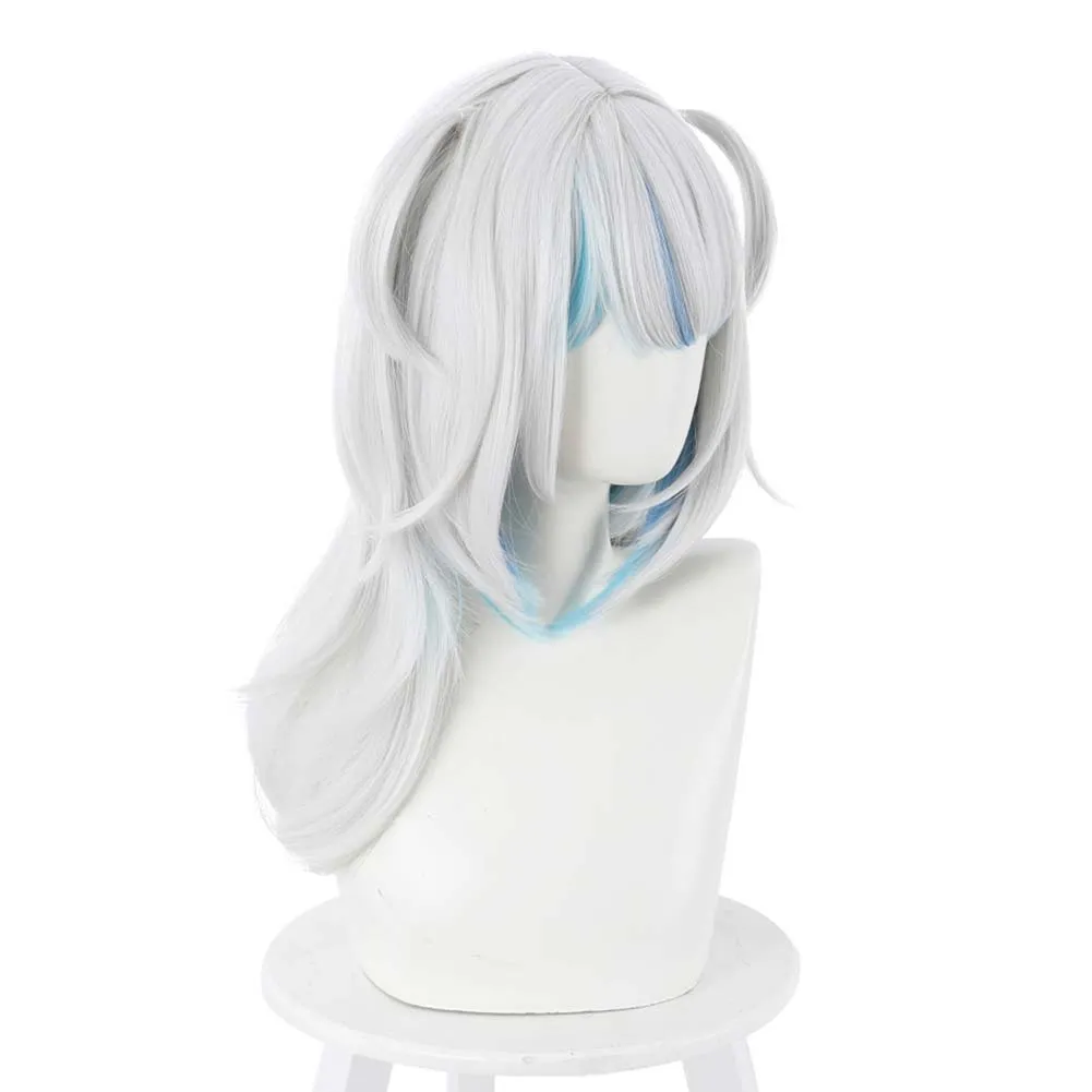 Hololive English VTuber Carnival Halloween Party Props Gawr Gura Cosplay Wig Heat Resistant Synthetic Hair
