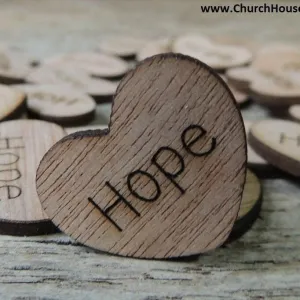 Hope Wood Hearts - 100 ct - 1 inch