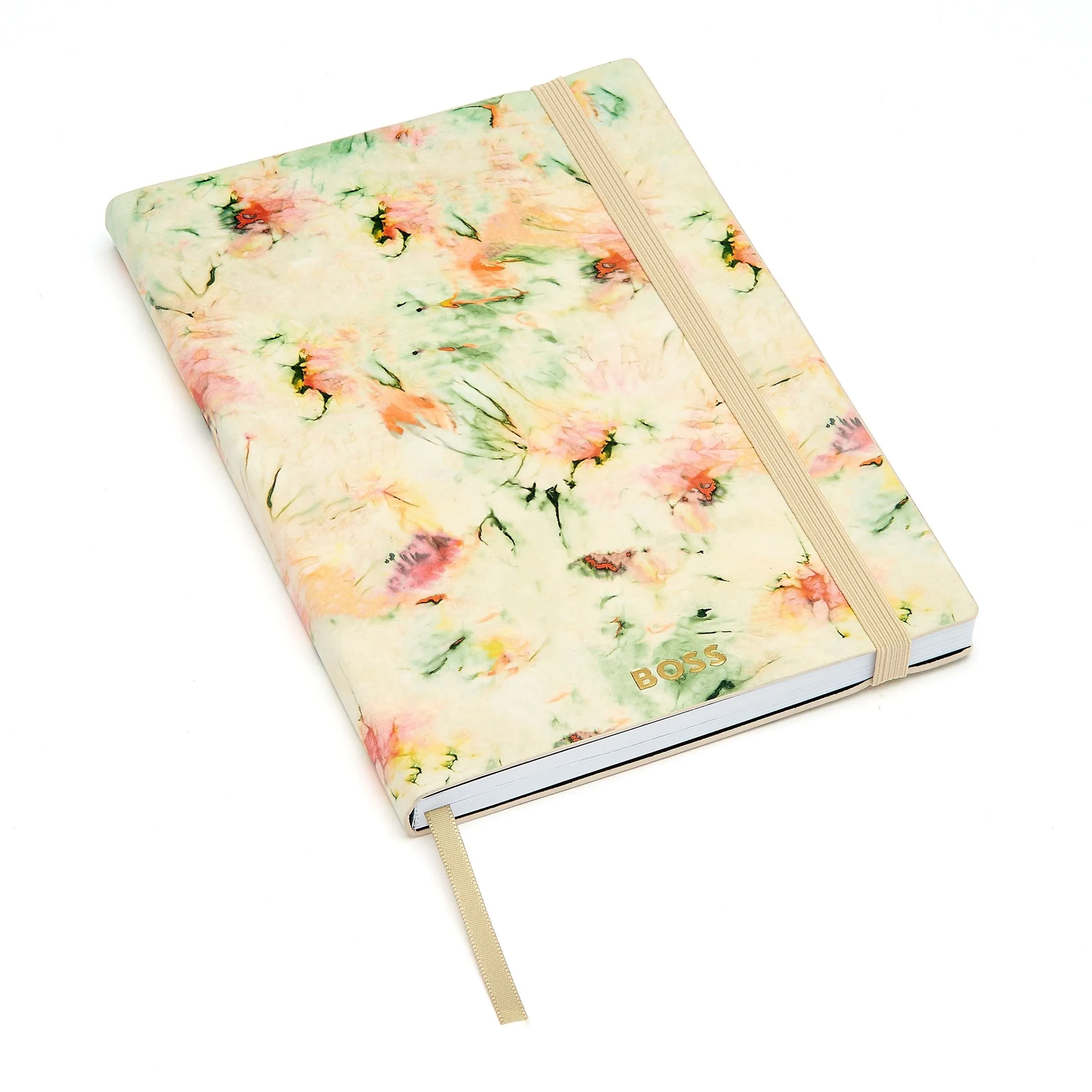 HUGO BOSS HNH418GL - Notebook A5 Tie-dye Flower Cream Lined