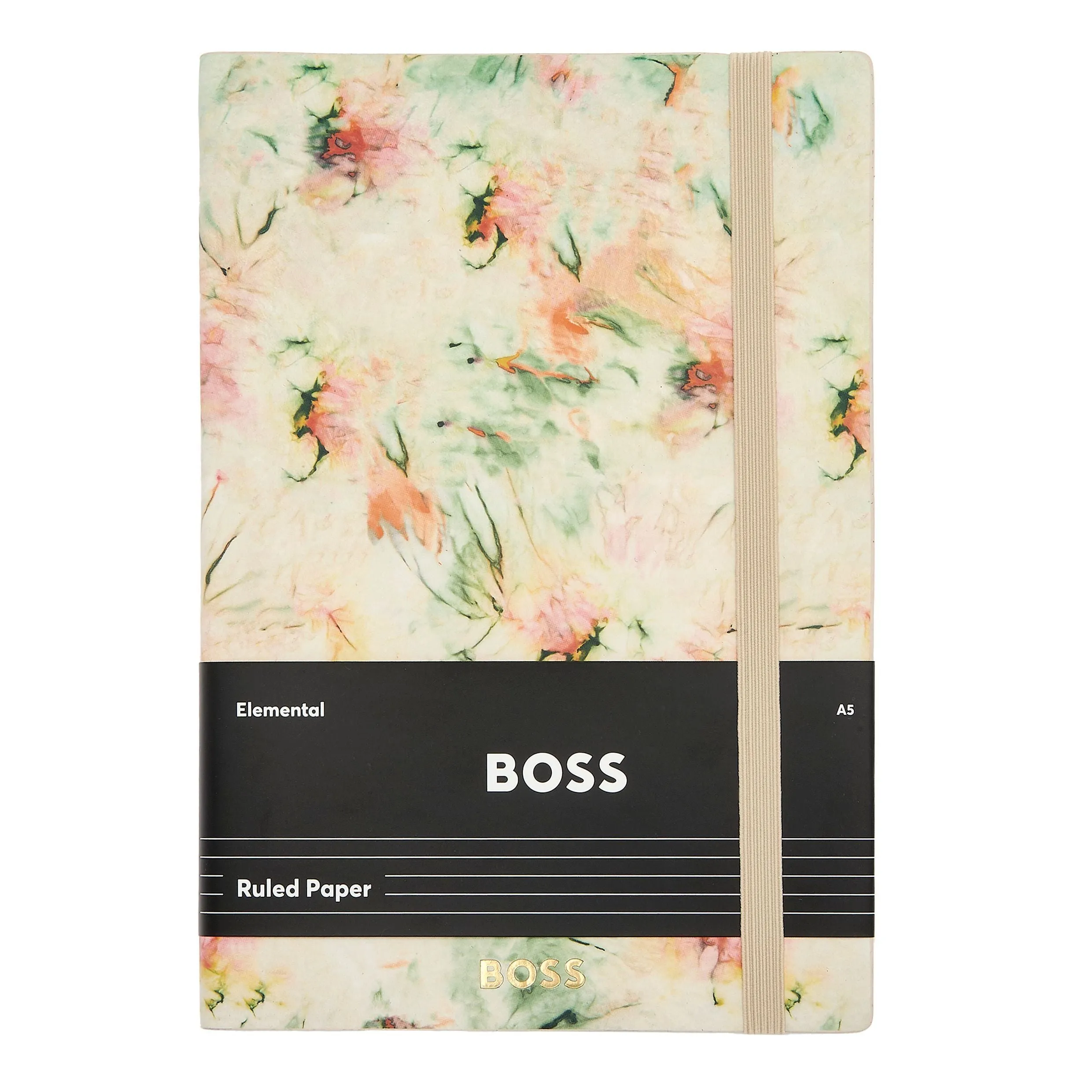 HUGO BOSS HNH418GL - Notebook A5 Tie-dye Flower Cream Lined