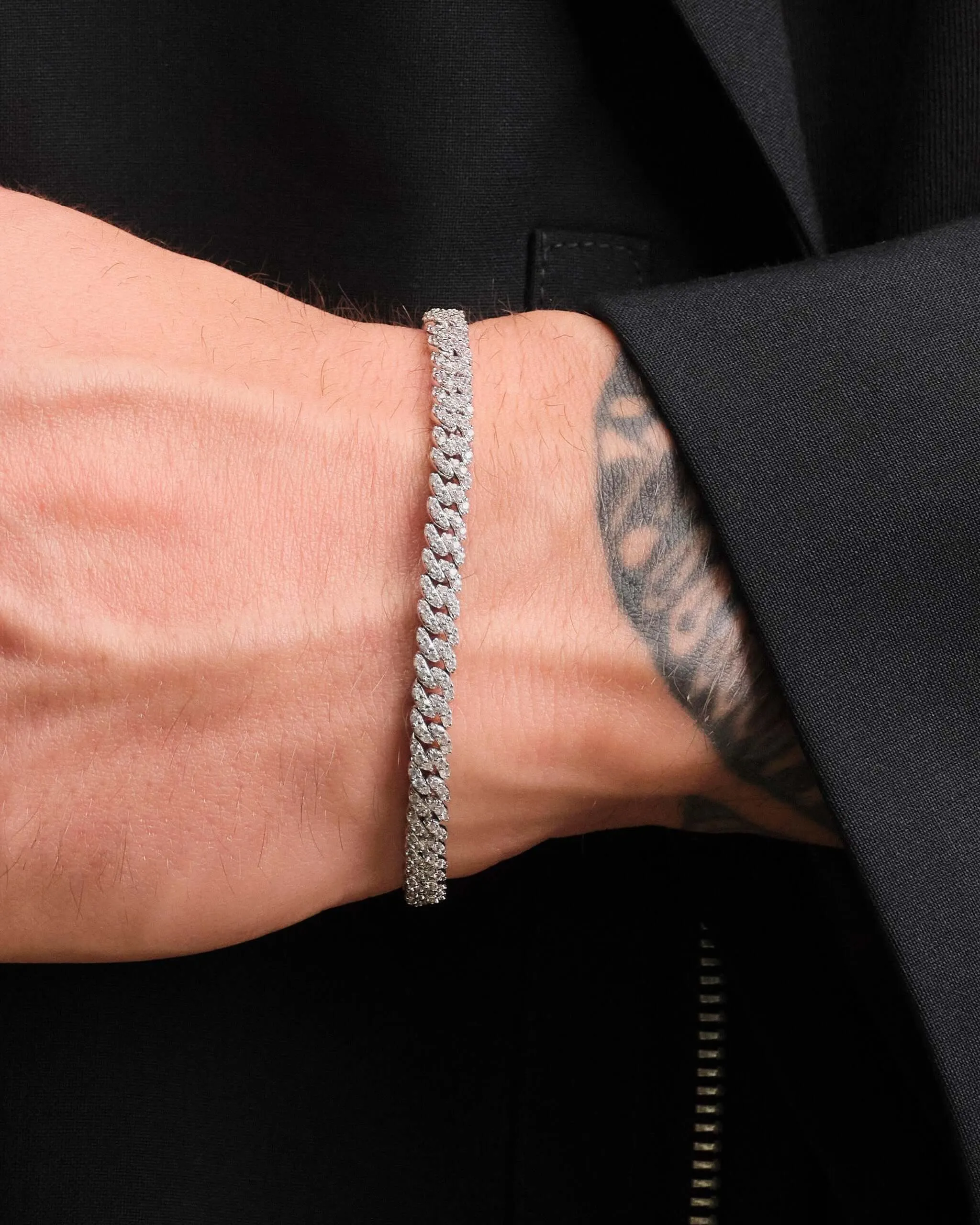 Iced Out Cuban Link Bracelet - 5mm