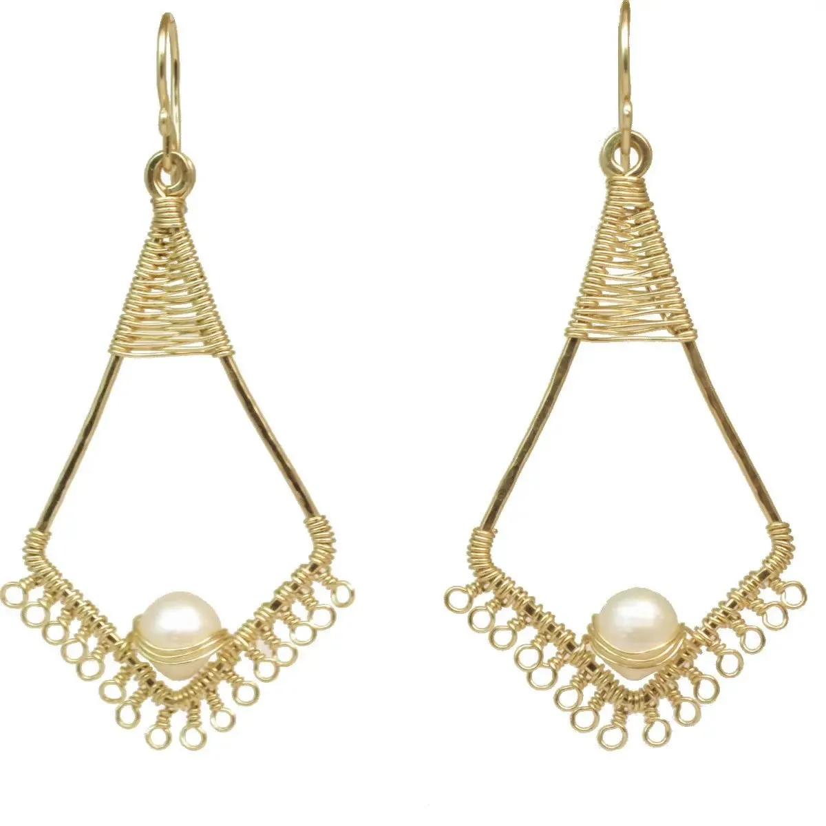 Ivory Pearl Earrings C41 by Calico Juno Designs, Bonnie Riconda