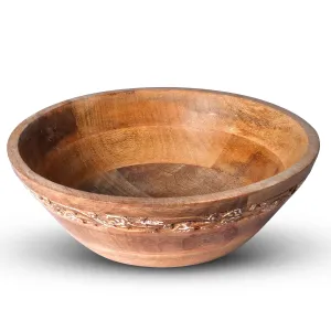 Jasmine Whitewash Wood Decorative Bowl - Large