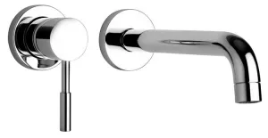 Jewel Faucets Two Hole Wall Mount Lavatory Faucet With Control and Spout, Designer Finish 16208-X