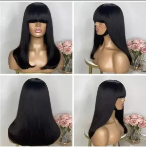 Jmkshair virgin hair wig  - Luxury Bangs