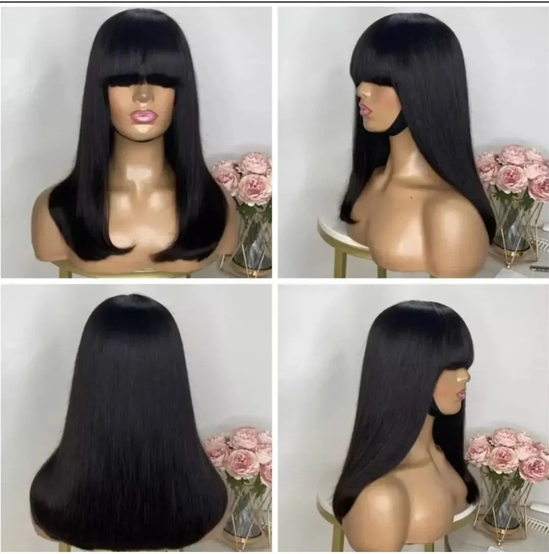 Jmkshair virgin hair wig  - Luxury Bangs