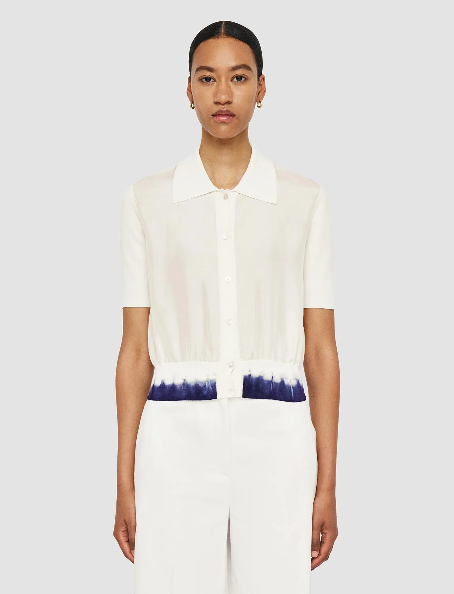 JOSEPH KNIT AND WOVEN CARDIGAN