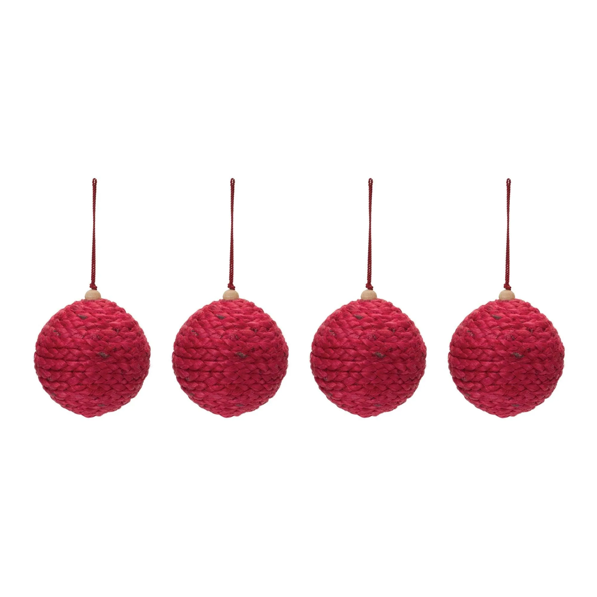 Jute Ball Ornament (Set of 4)