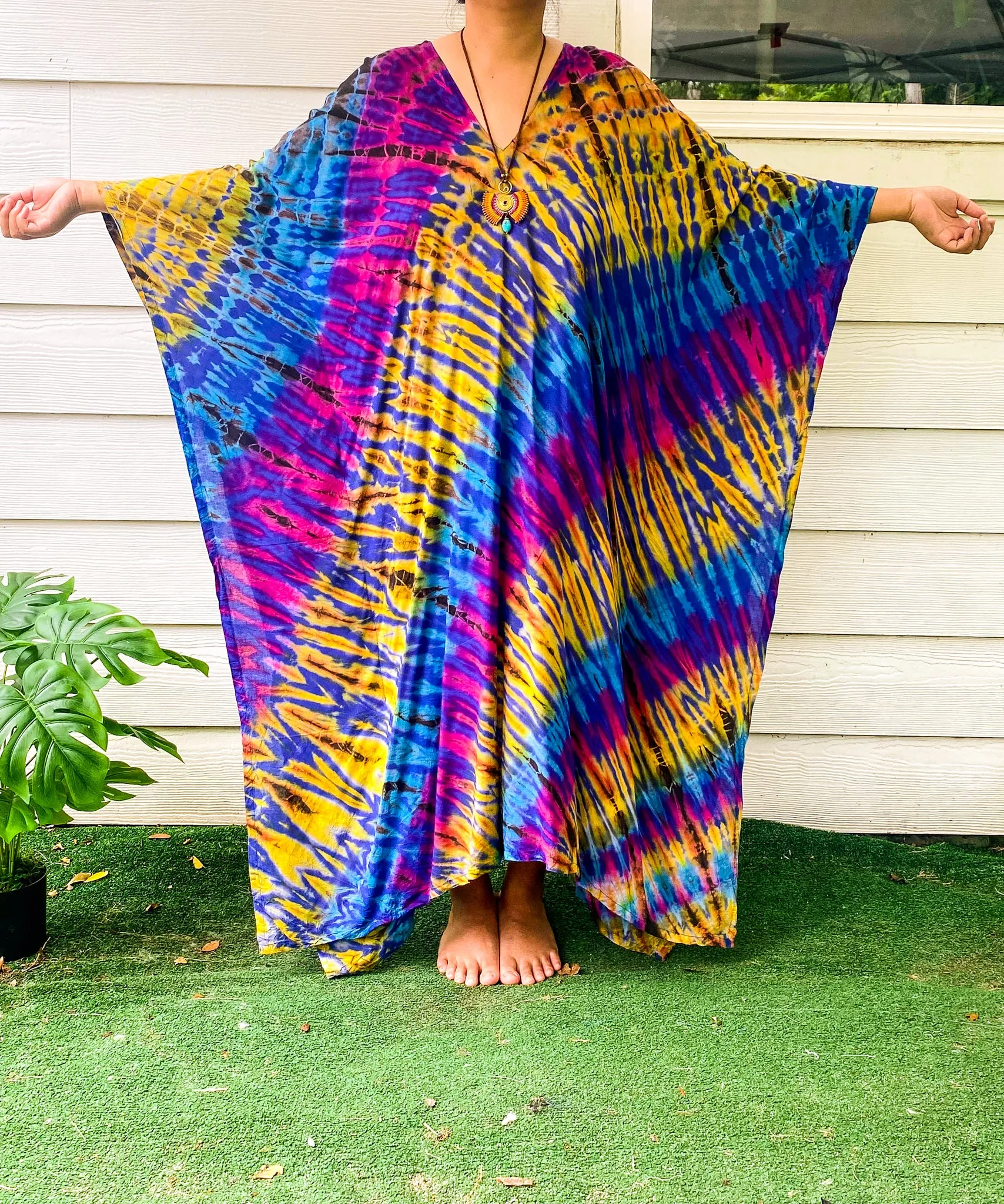 K190- Hand Dyed Kaftan Dress