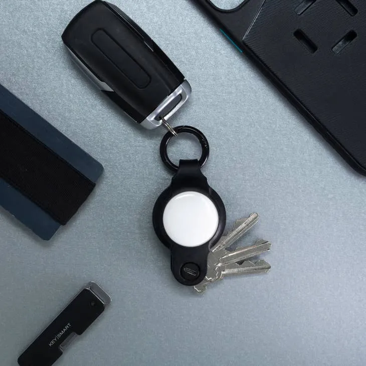 KeySmart Air Flex Silicone Key Holder for AirTag Black