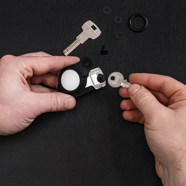 KeySmart Air Flex Silicone Key Holder for AirTag Black