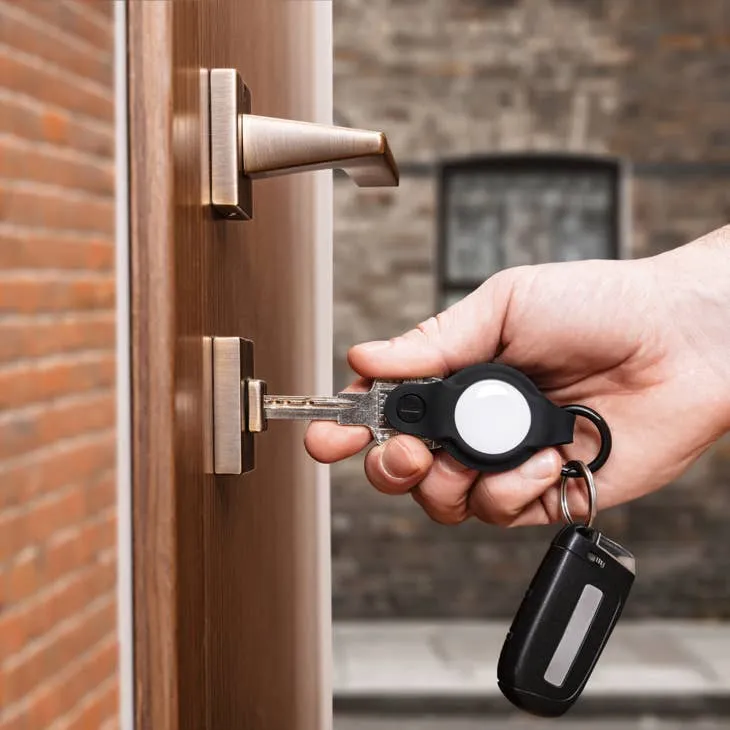 KeySmart Air Flex Silicone Key Holder for AirTag Black