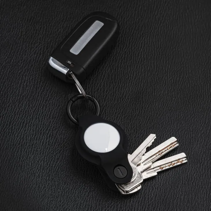 KeySmart Air Flex Silicone Key Holder for AirTag Black