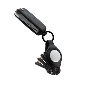KeySmart Air Flex Silicone Key Holder for AirTag Black