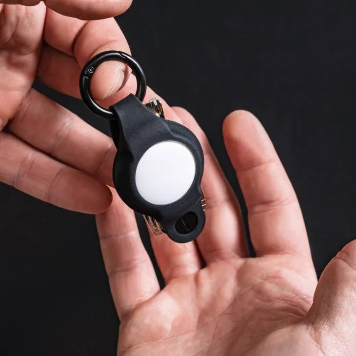 KeySmart Air Flex Silicone Key Holder for AirTag Black