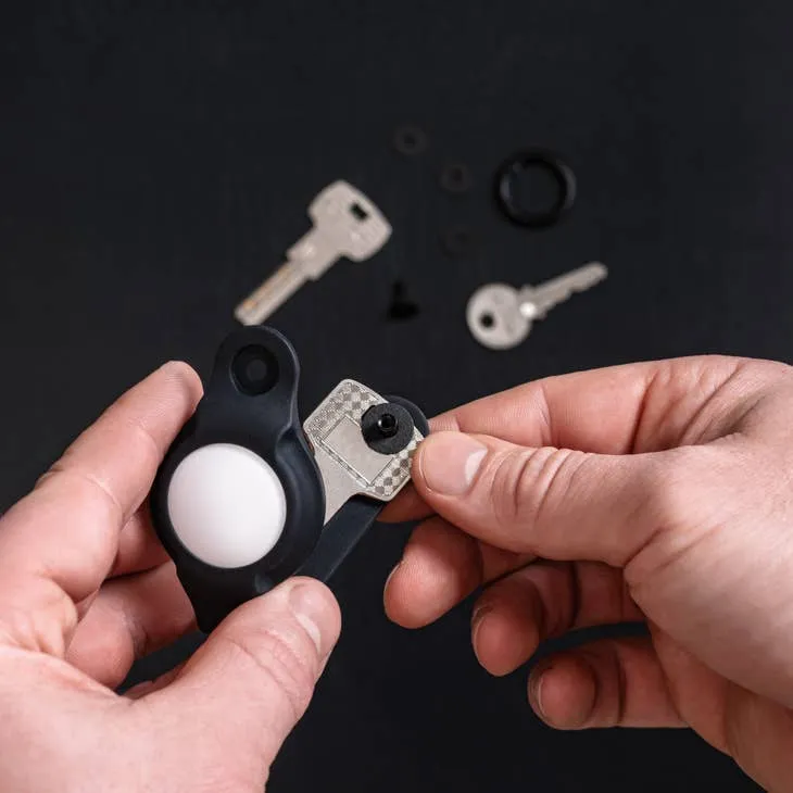 KeySmart Air Flex Silicone Key Holder for AirTag Black