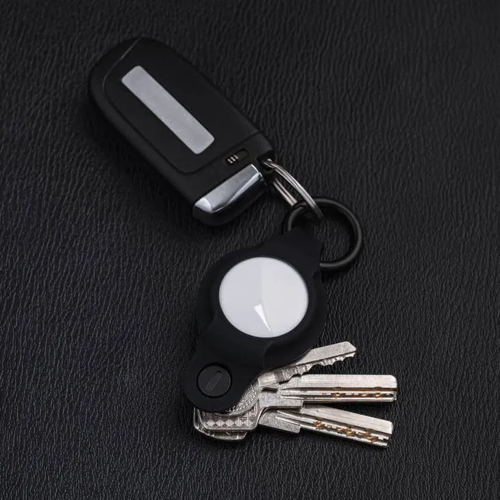 KeySmart Air Flex Silicone Key Holder for AirTag Black