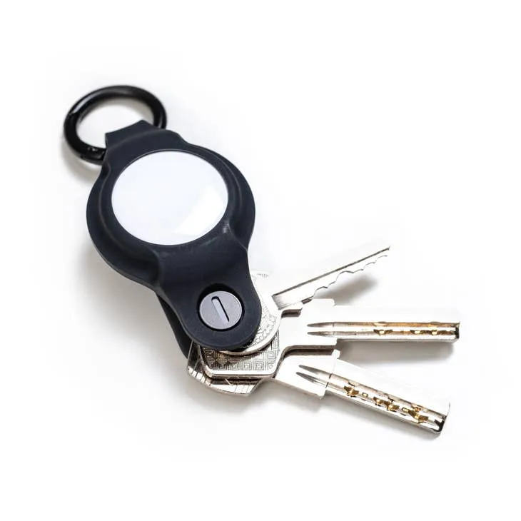 KeySmart Air Flex Silicone Key Holder for AirTag Black