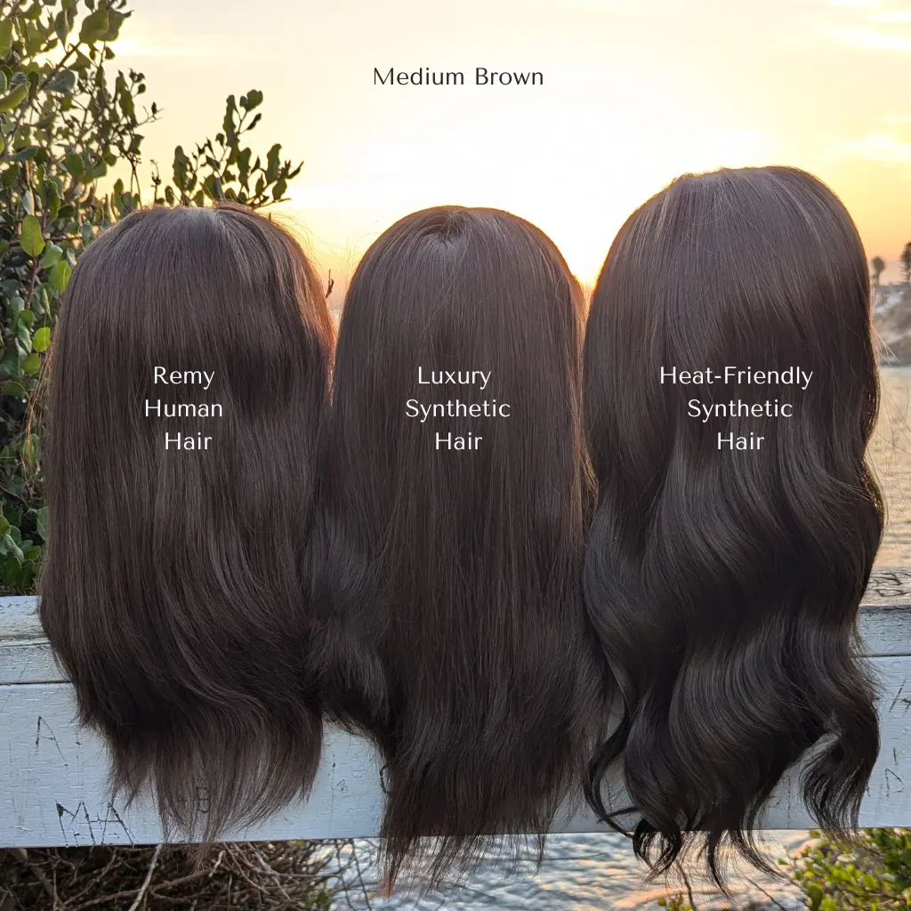 Lace Front Luxury Synthetic Wig | 14"/20" Inch Medium Brown