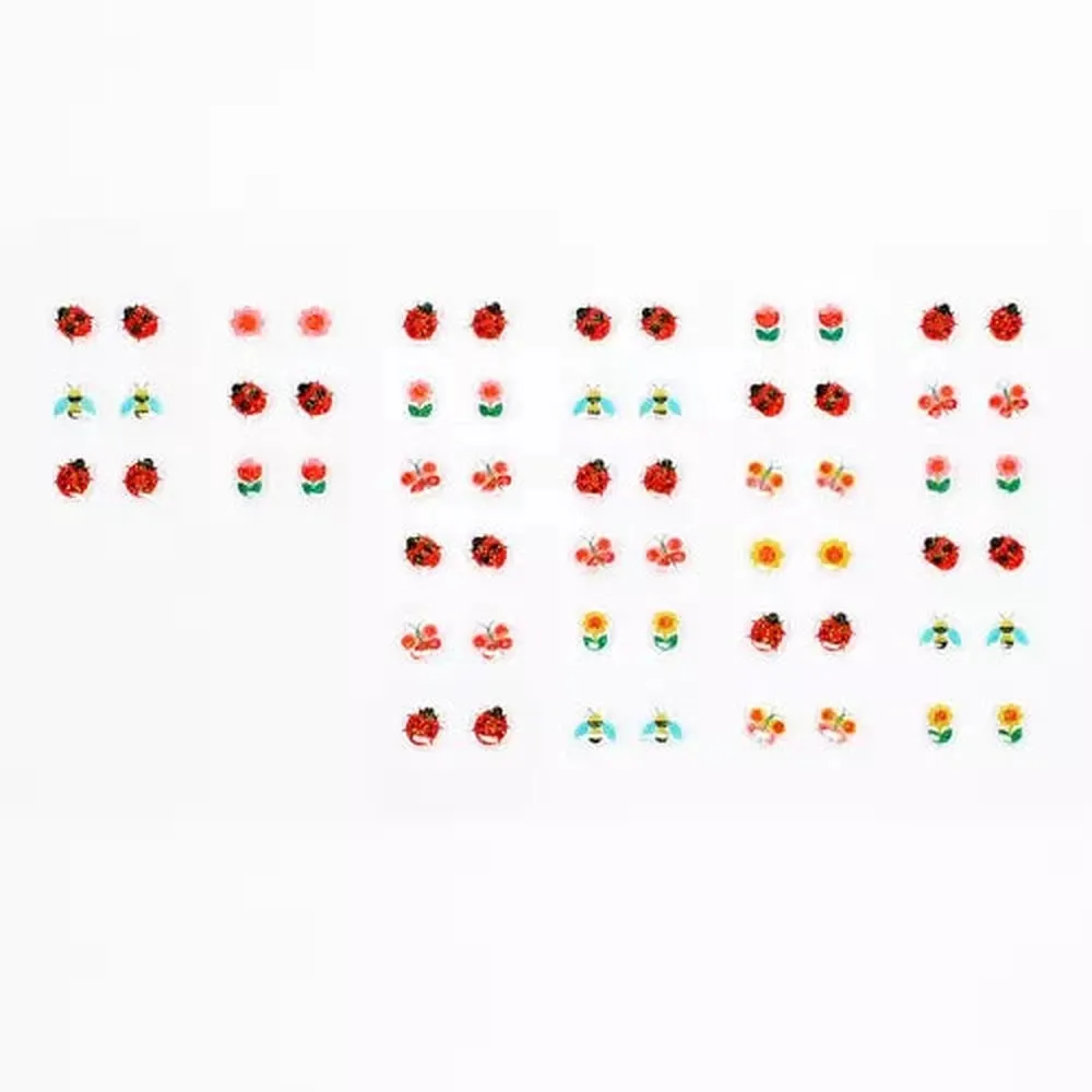 Ladybird Stick on Earrings