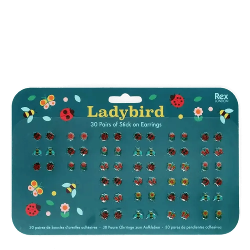 Ladybird Stick on Earrings