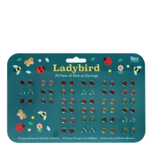 Ladybird Stick on Earrings