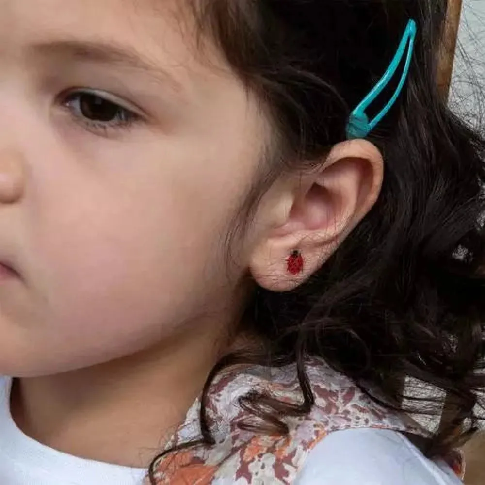 Ladybird Stick on Earrings